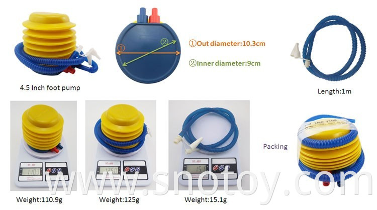 Foot pressure air pump plastic foot pumps for balloon